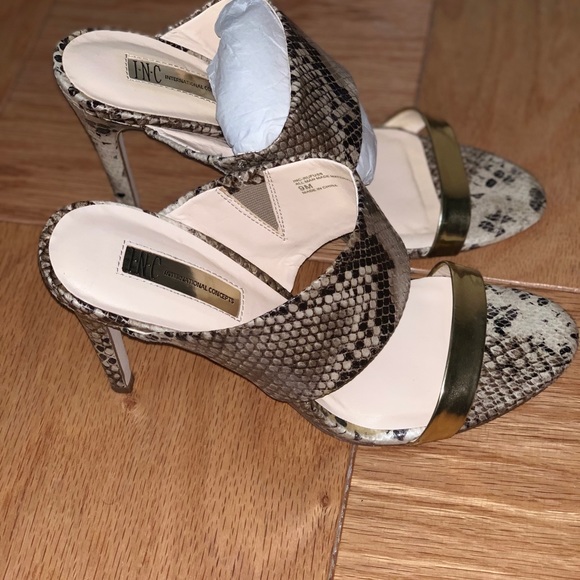 INC Python Heel Mules - Picture 4 of 7